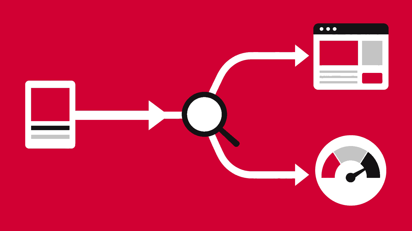 Ilustração minimalista sobre O problema está no site ou no tráfego pago? Como separar uma coisa da outra