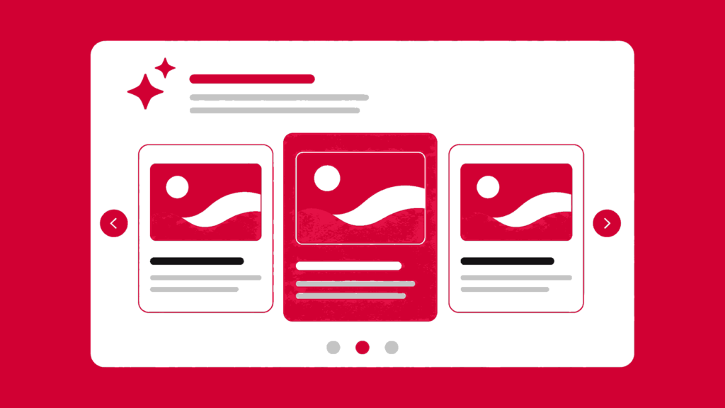 Ilustração minimalista sobre Notícias entram no AI Overview. O carrossel ajuda, mas não resolve a tensão