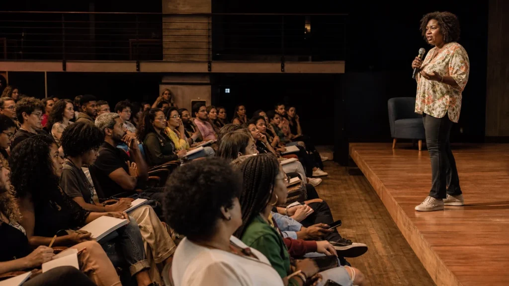 Fotografia editorial brasileira para o evento: jornada do sucesso educacao financeira negocio bh 2026