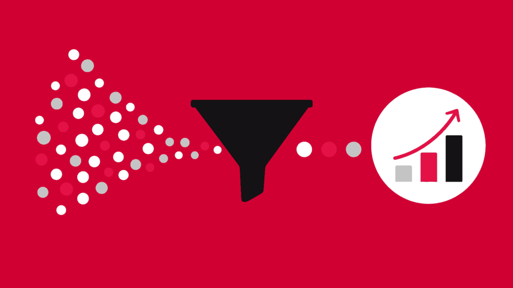 Ilustração minimalista sobre Mais leads não significa uma campanha melhor