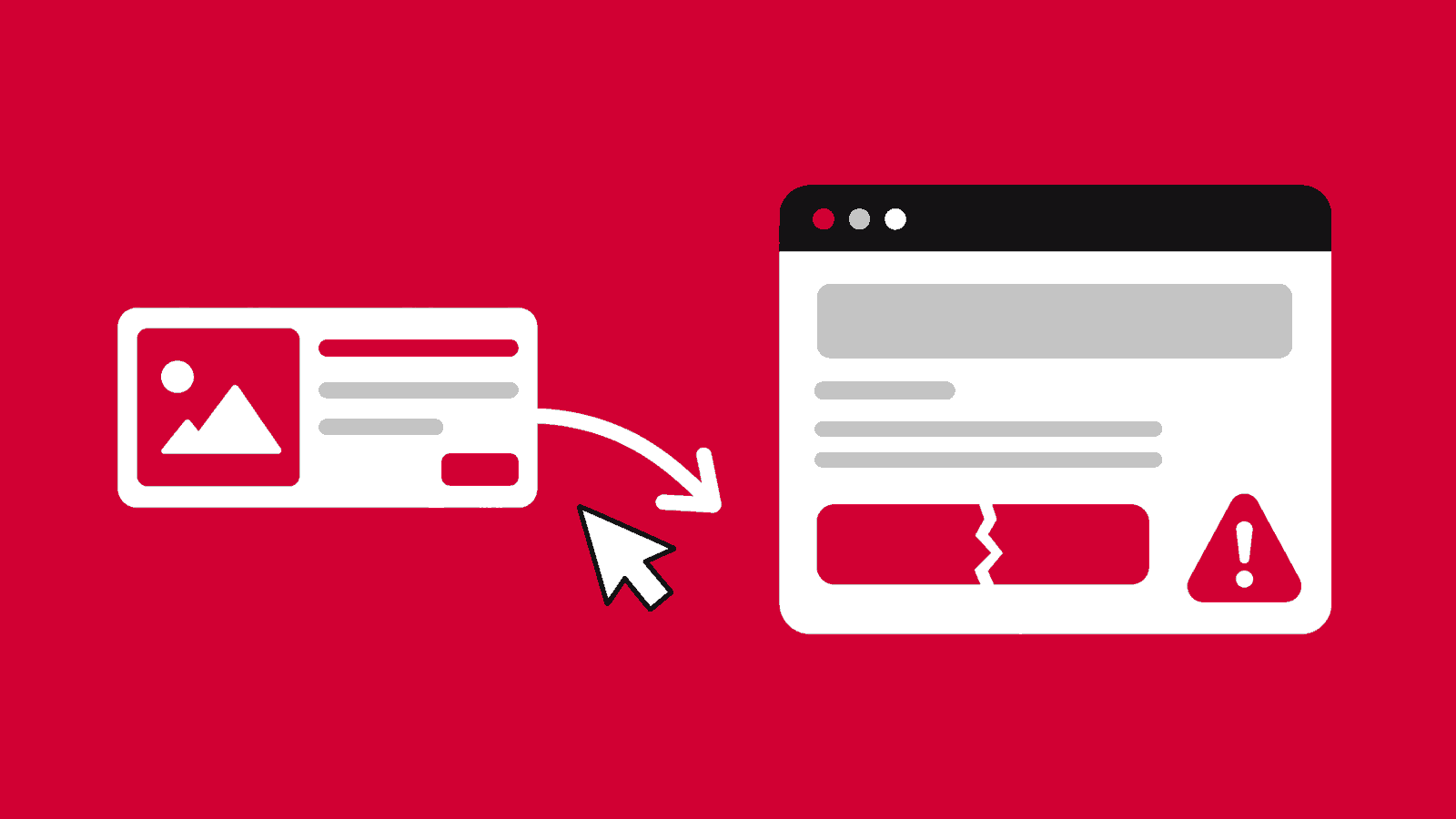 Ilustração minimalista sobre O problema do anúncio pode estar na landing page